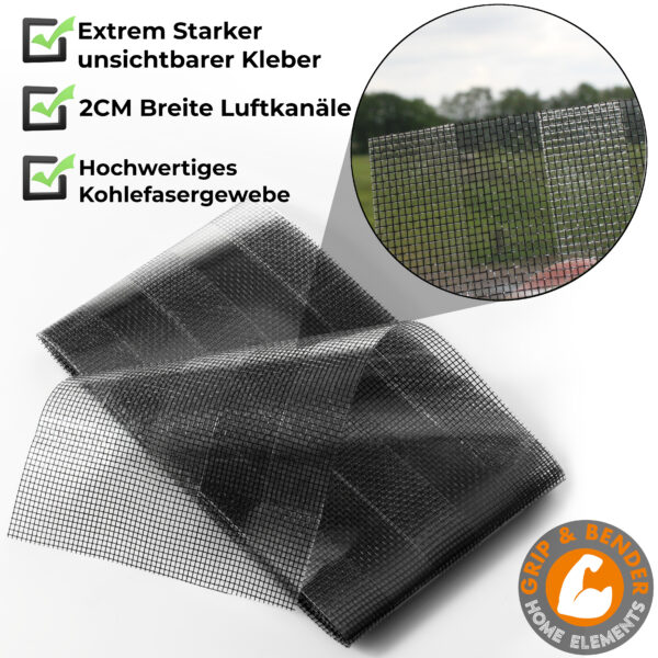 Klebeband für Fliegengitter (10CMx150CM) Insektenschutz Fenstergitter Reparatur-Set – Bild 2