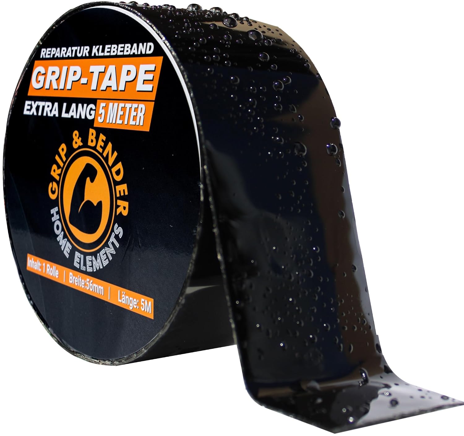 PVC-Reparaturband schwarz, 56 mm × 5 m